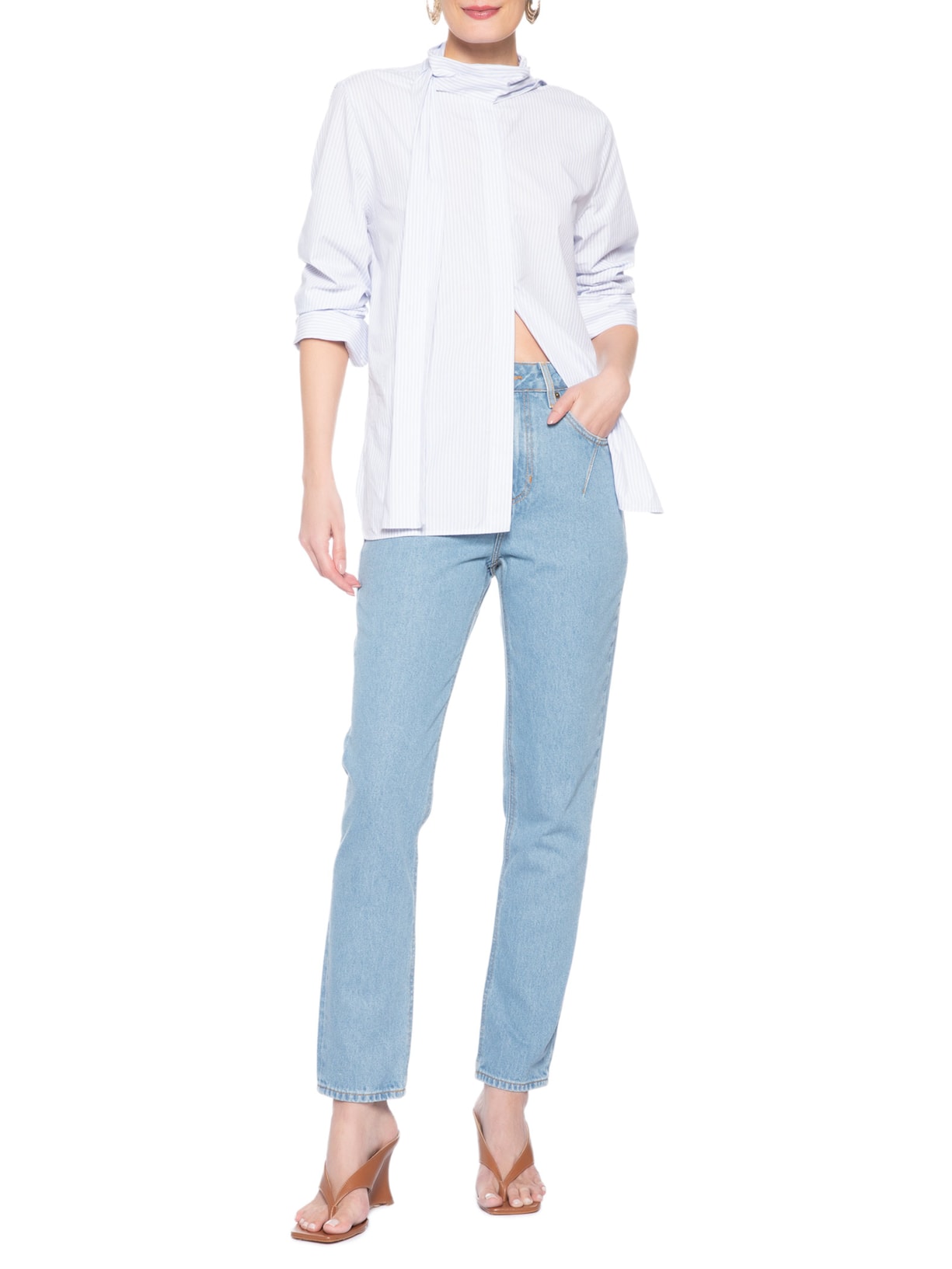 Calça Feminina Clarissa Azul Carol Bassi
