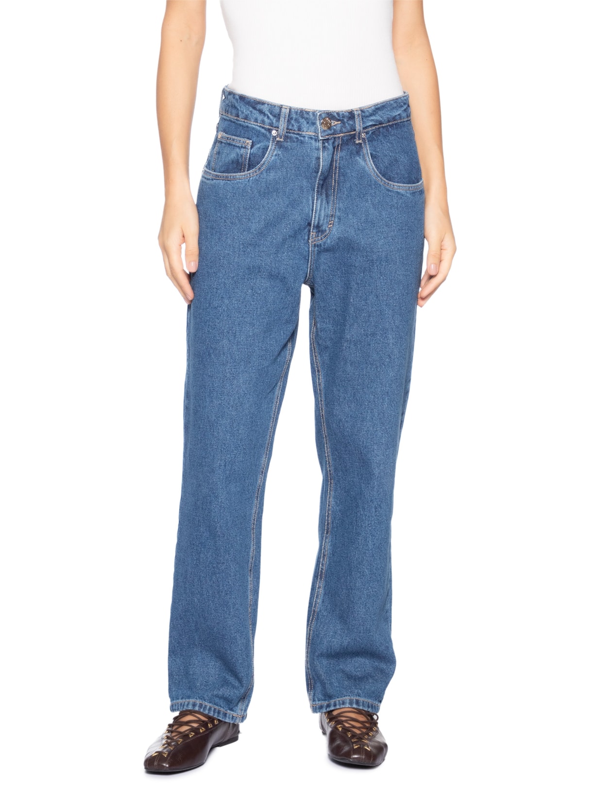 Calça Feminina Classic 80 Vintage Azul Francesca
