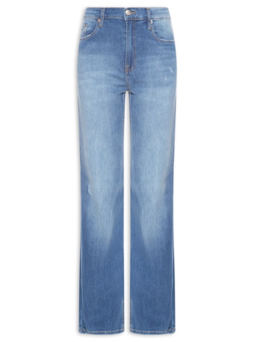 Calça Feminina Cleo Mid Bootcut - Azul