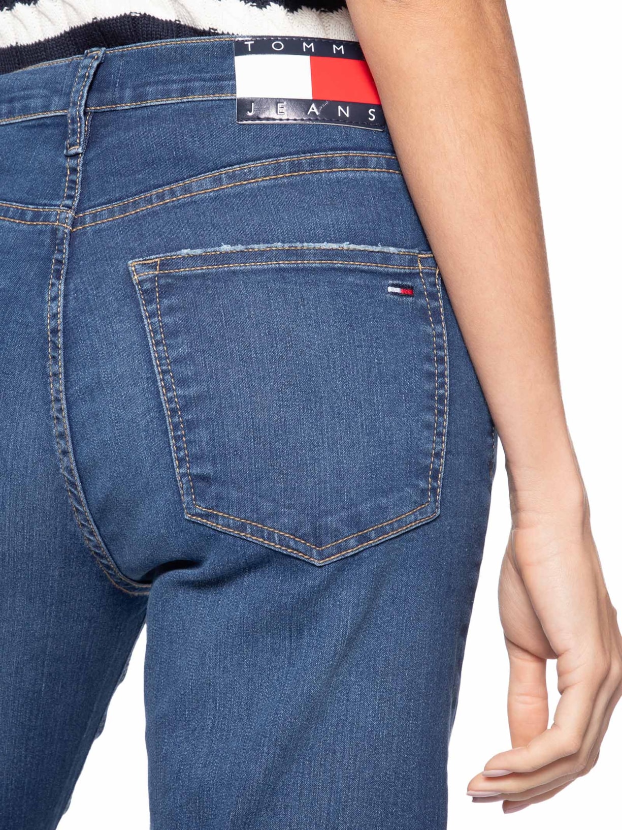 Calça Feminina Cleo Mid Bootcut BI0152 Azul Tommy Jeans