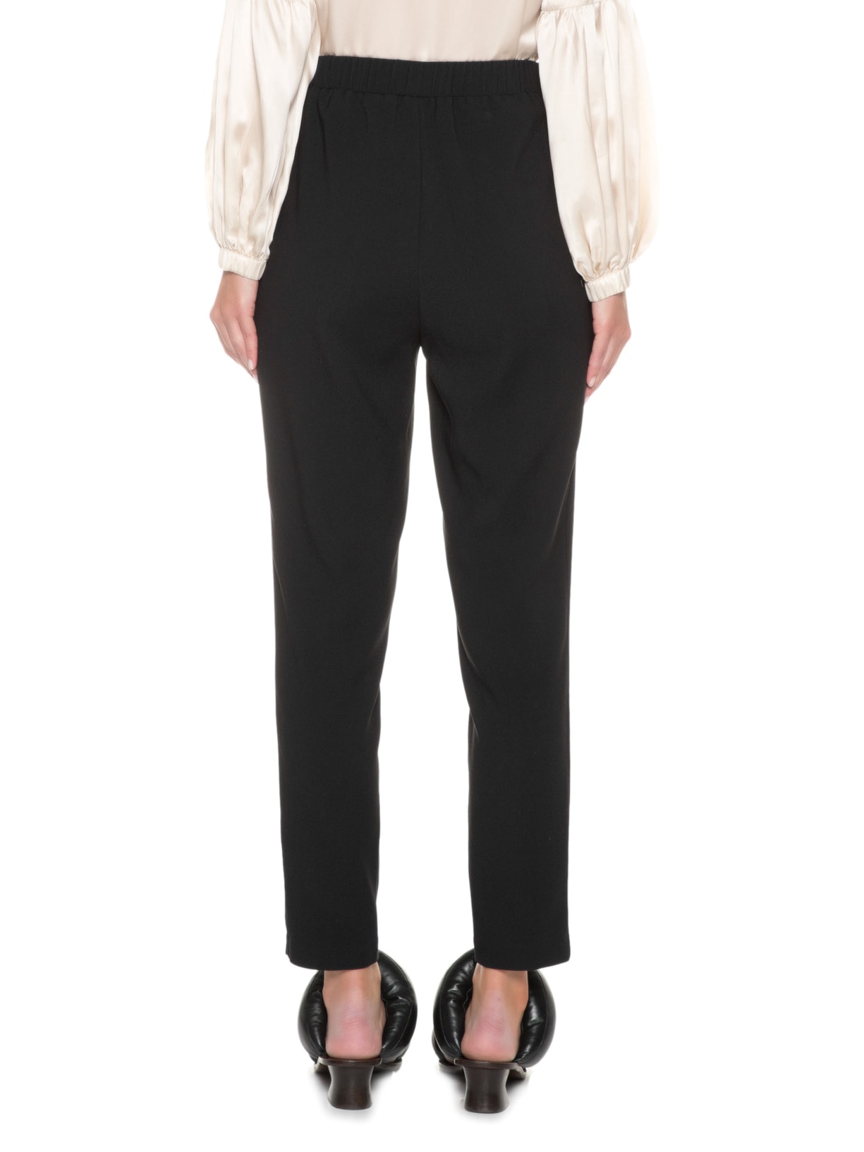 Calça Feminina Clochard Cintura Alta Em Crepe Preto '2Essential