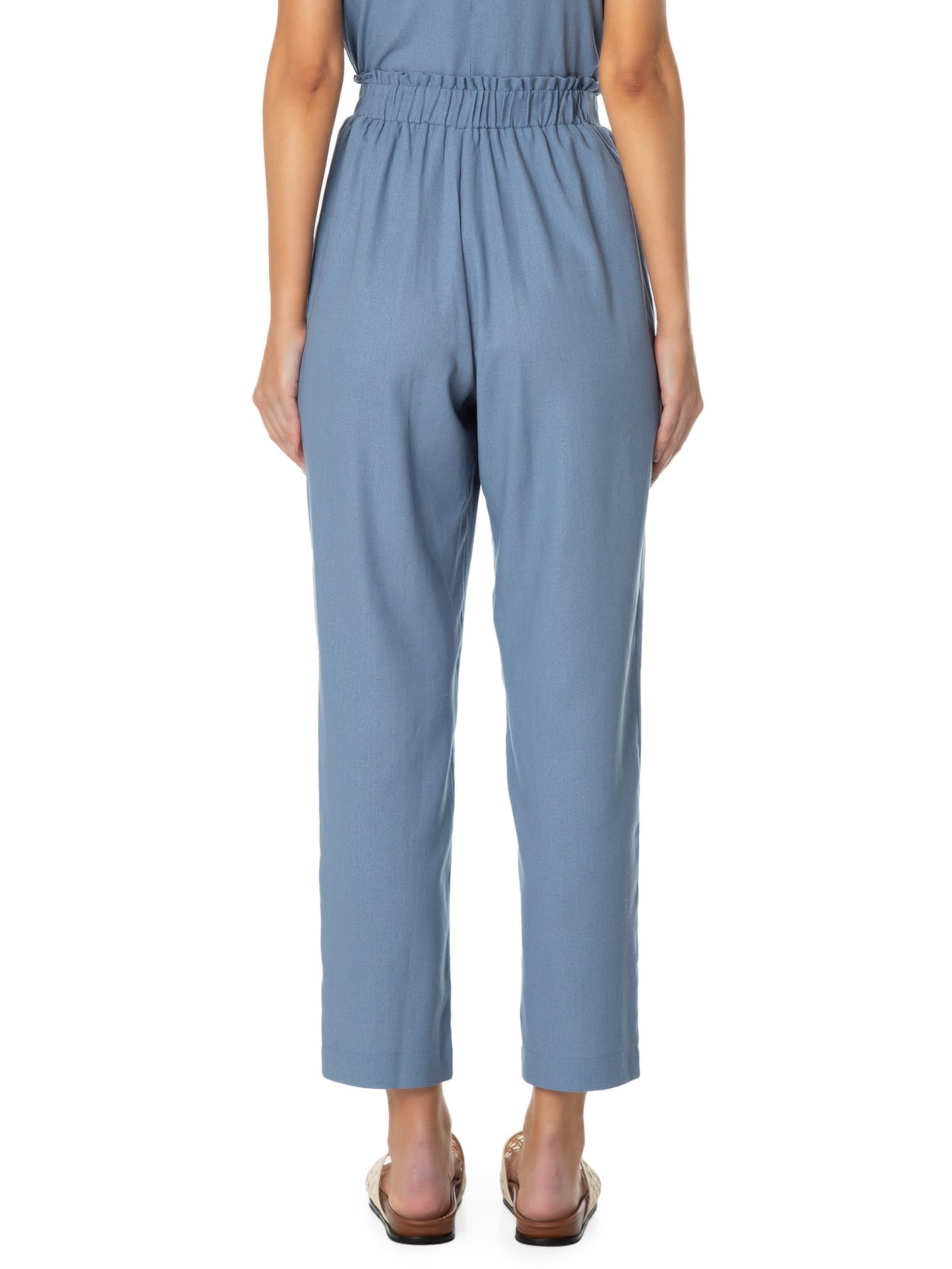 Calça Feminina Clochard Cós Botão Azul Maria Filó