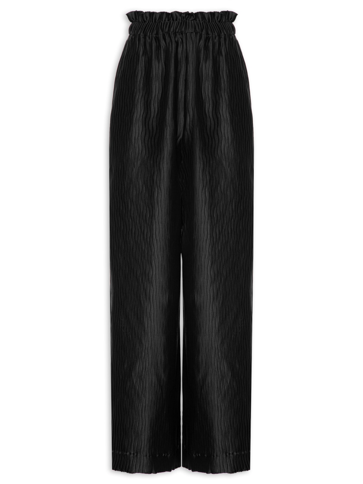 Calça Feminina Clochard Plissada - Preto