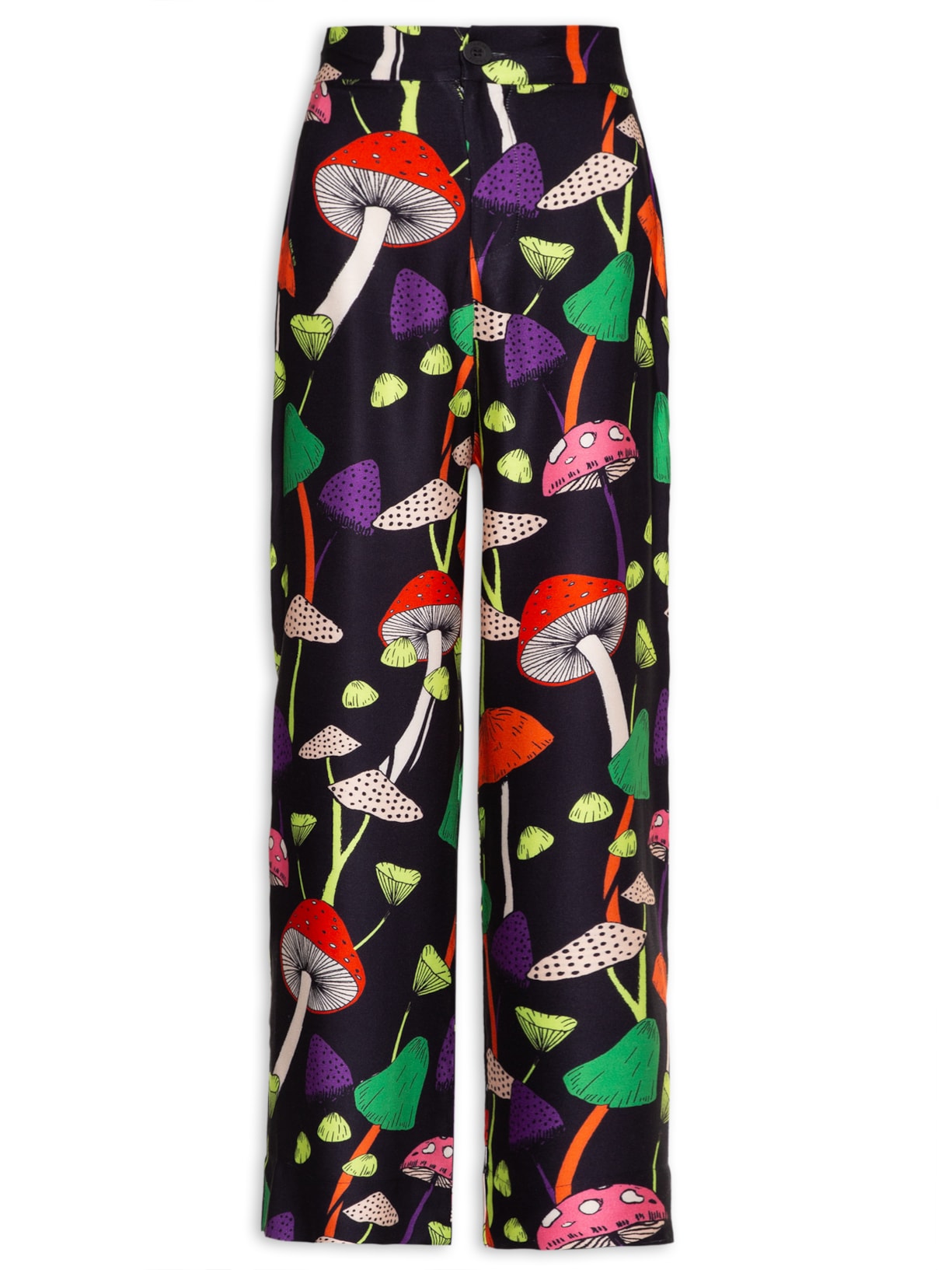 Calça Feminina Cogumelos - Preto