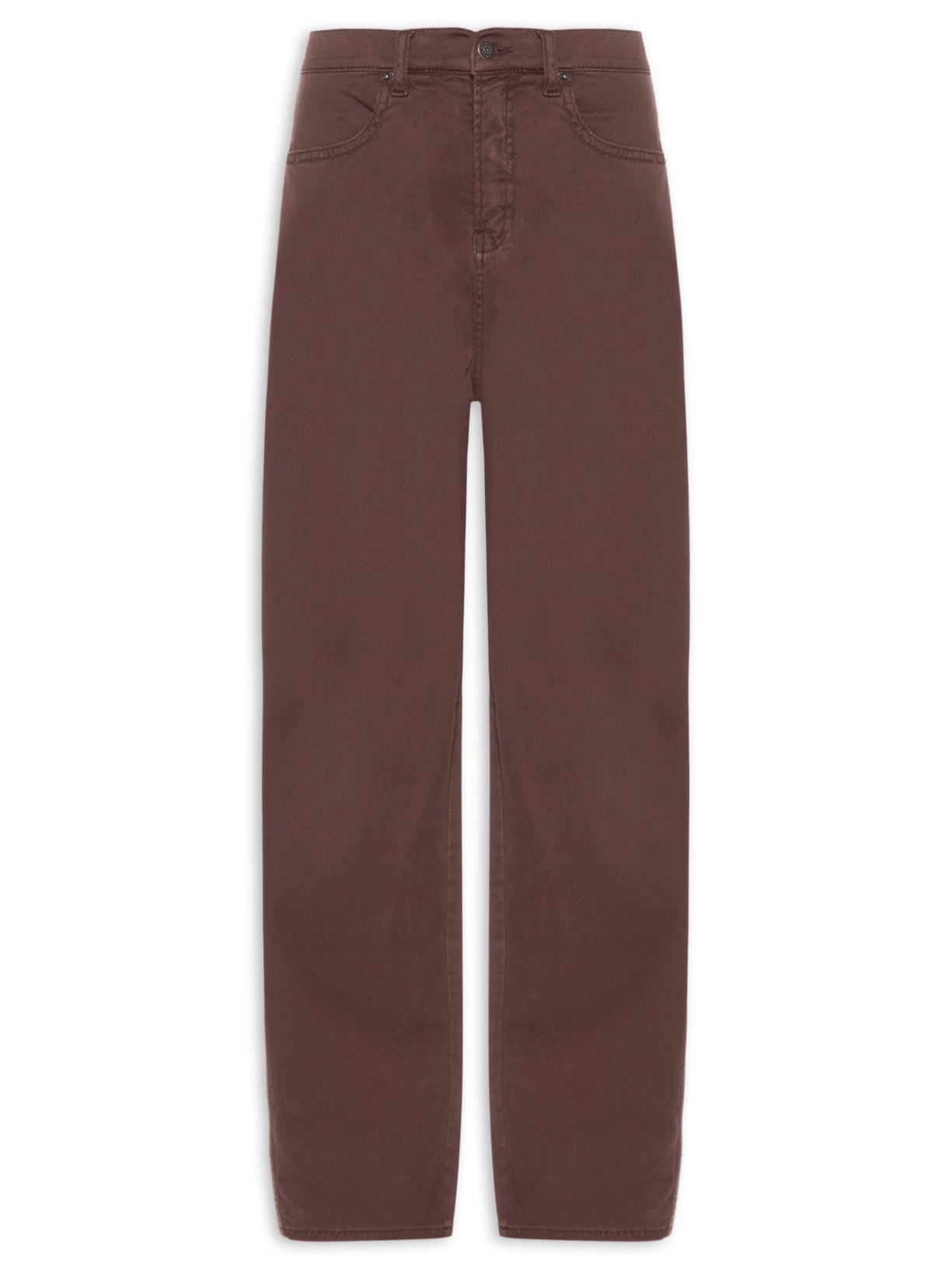 Calça Feminina Color Extreme Barrel Marrom Calvin Klein Jeans