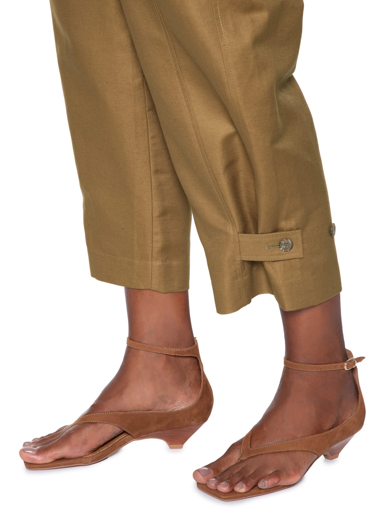 Calça Feminina Com Aletas Antique Verde Animale