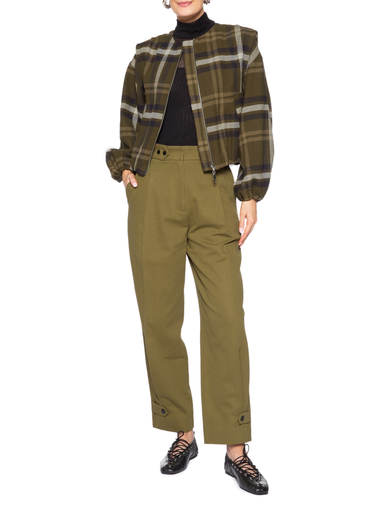 Calça Feminina Com Aletas Verde Animale Jeans