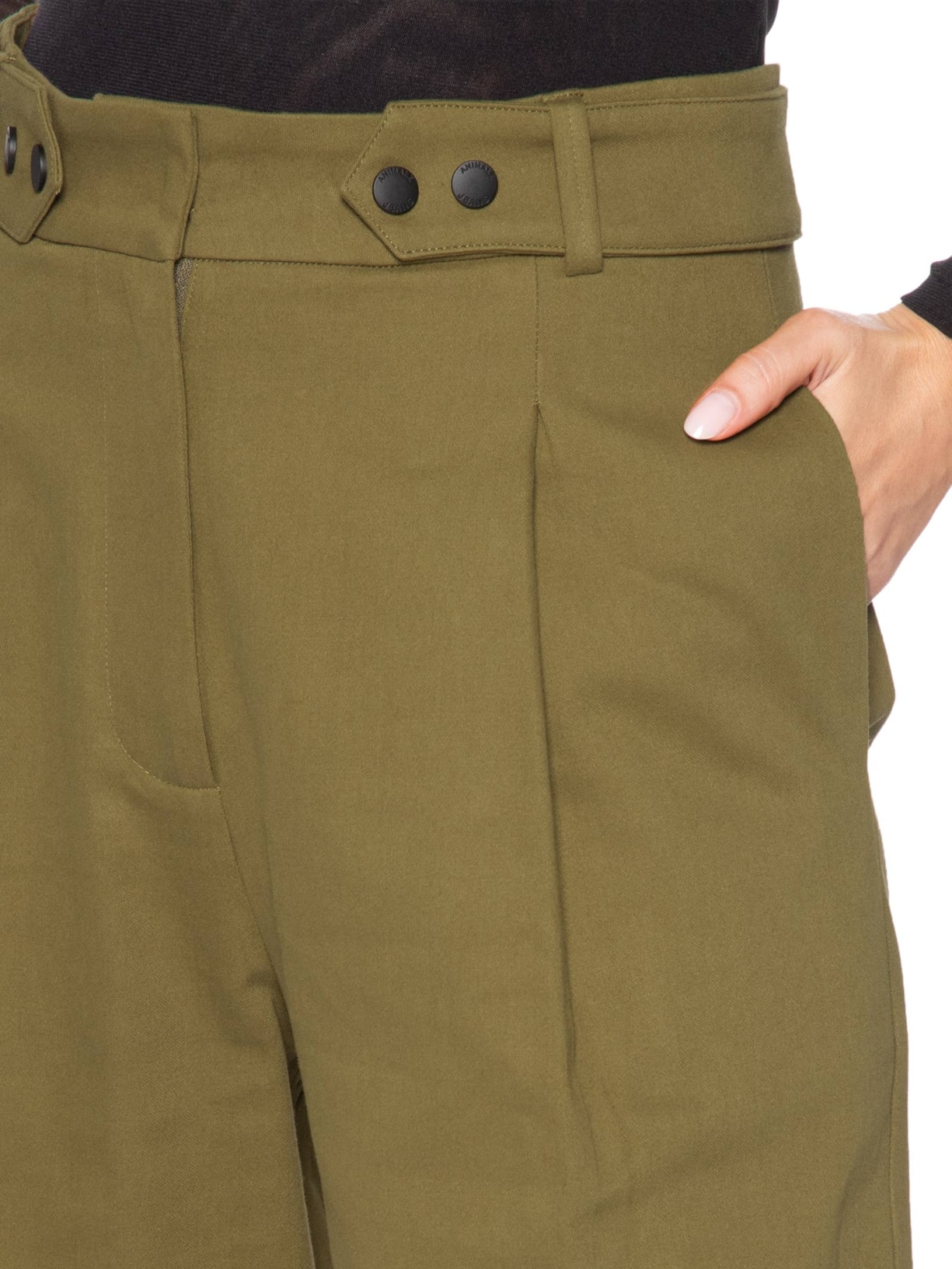 Calça Feminina Com Aletas Verde Animale Jeans