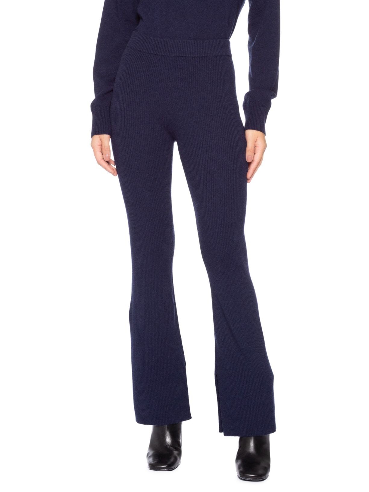 Calça Feminina Com Blend De Lã E Cashmere Azul '2Essential