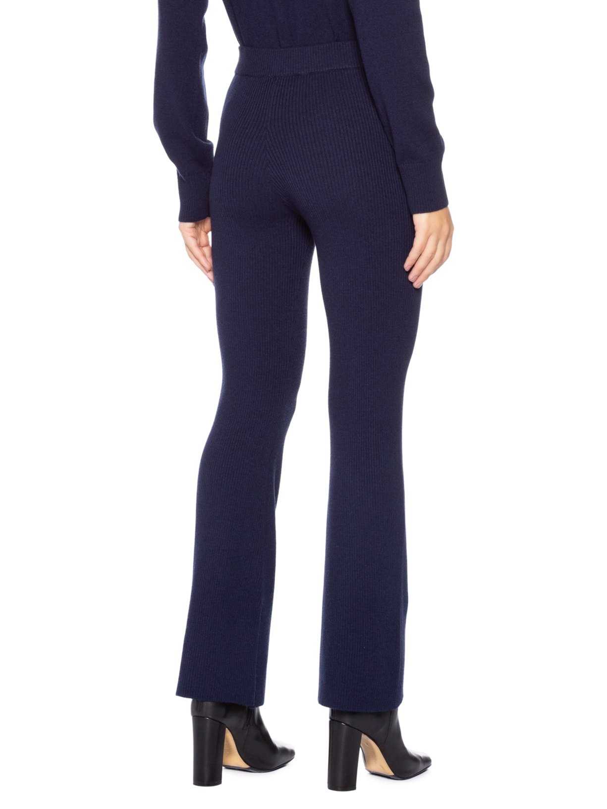 Calça Feminina Com Blend De Lã E Cashmere Azul '2Essential