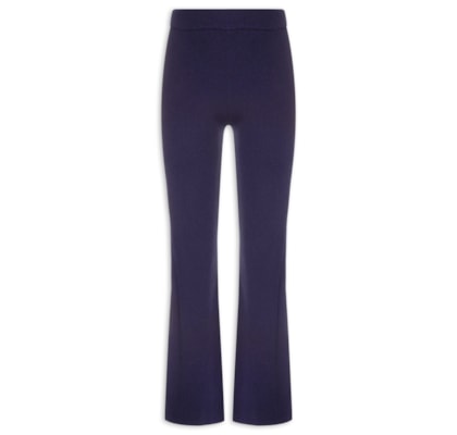 Calça Feminina Com Blend De Lã E Cashmere - Azul