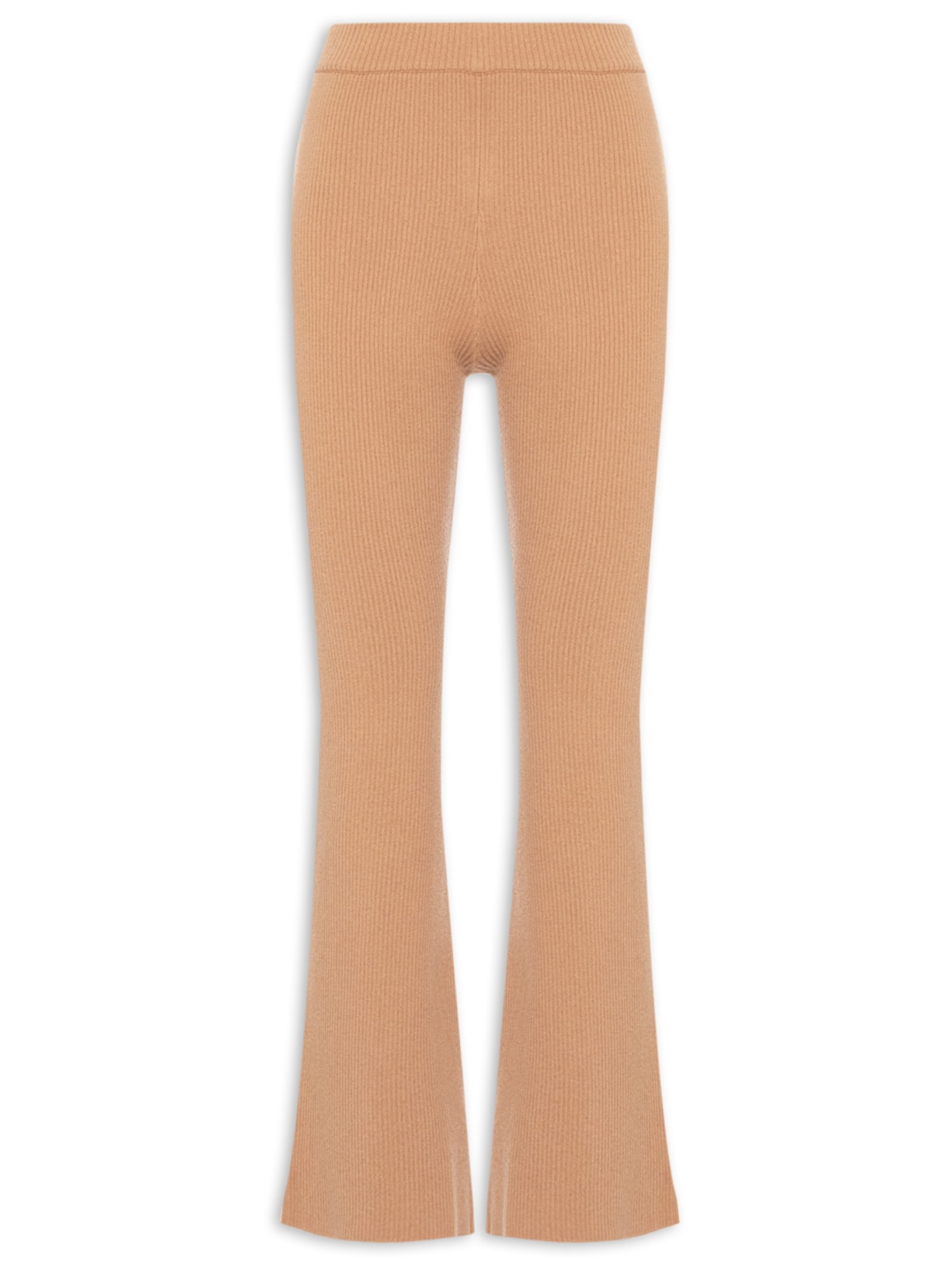 Calça Feminina Com Blend de Lã e Cashmere - Bege