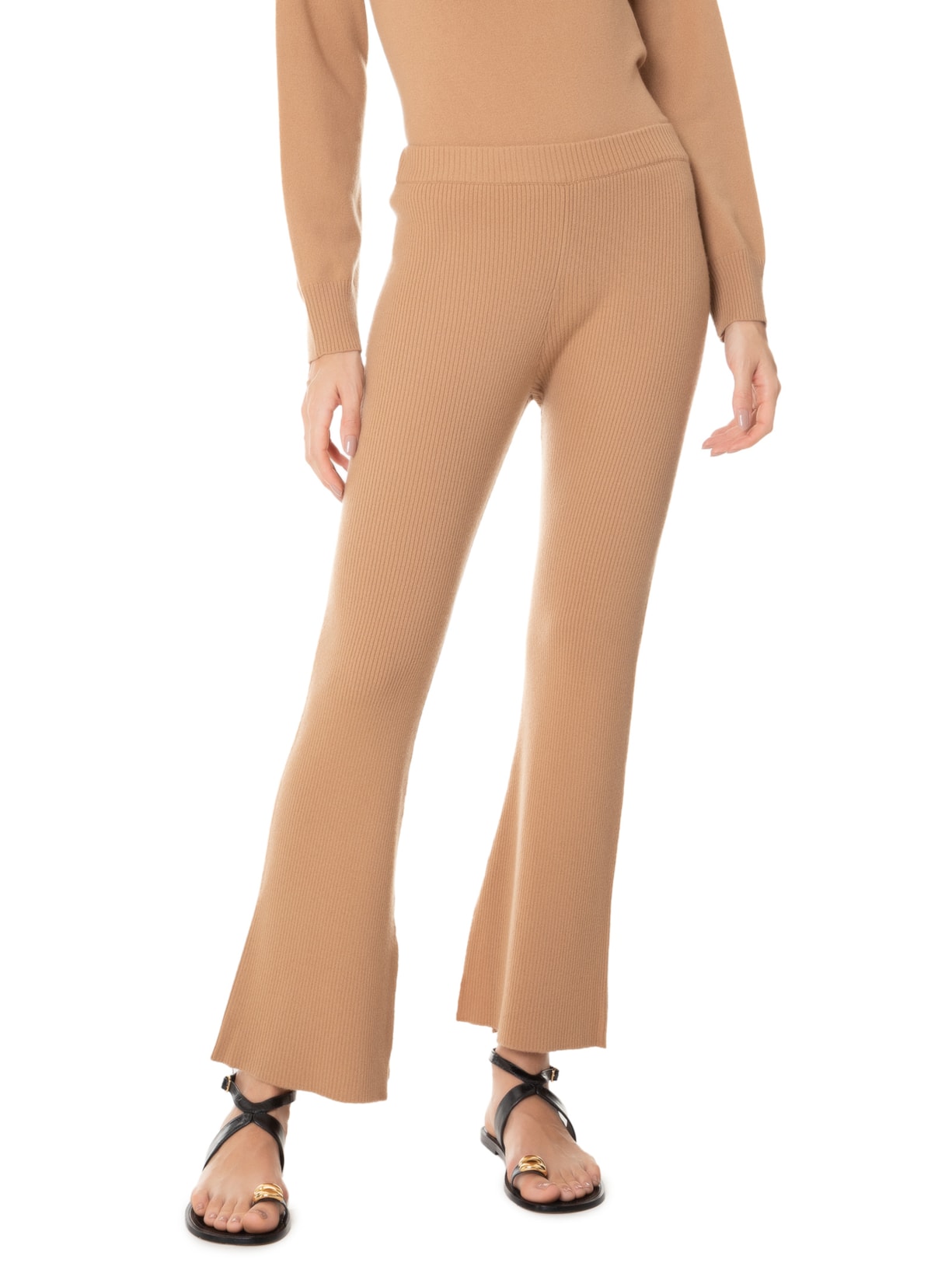 Calça Feminina Com Blend de Lã e Cashmere Bege '2Essential