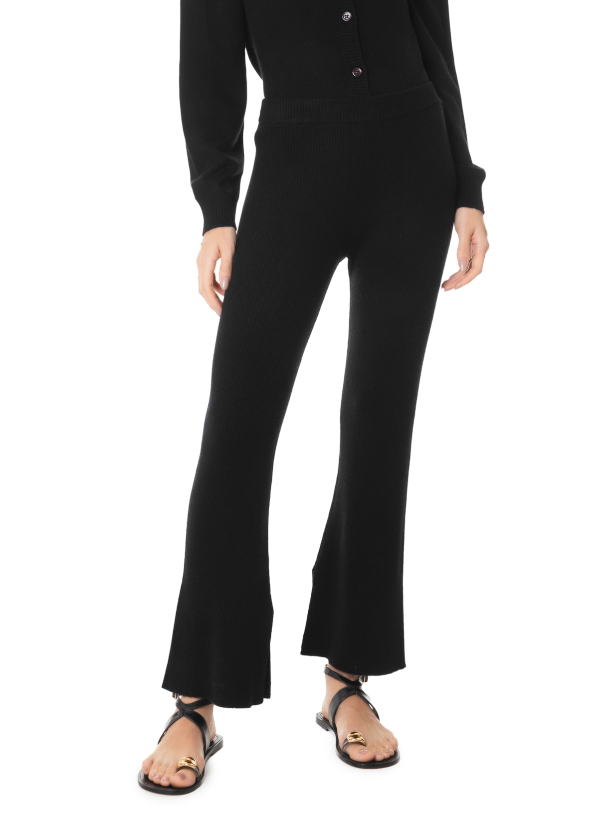 Calça Feminina Com Blend de Lã e Cashmere Preto '2Essential