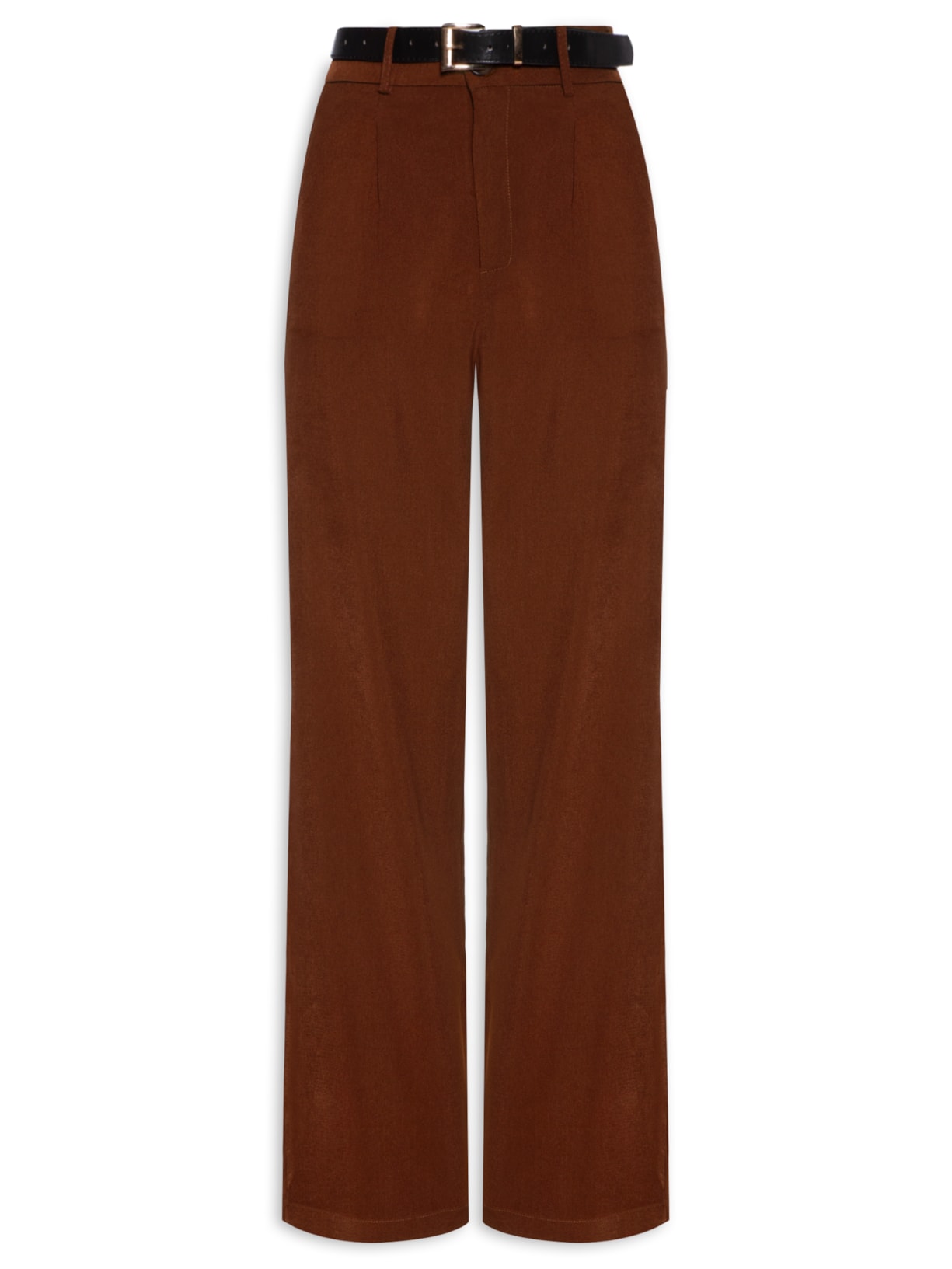 Calça Feminina Com Cinto - Marrom