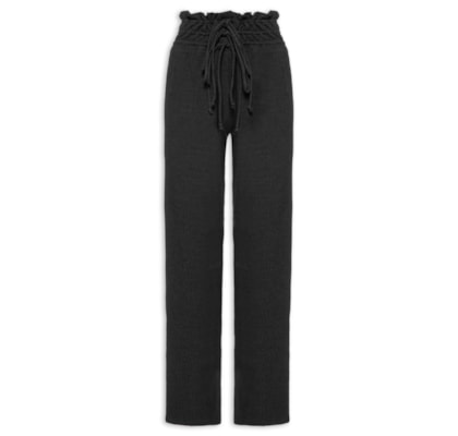 Calça Feminina Com Cós Triplo - Preto