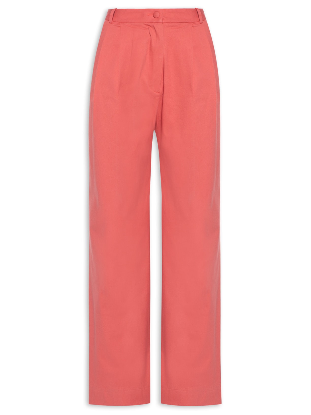 Calça Feminina Com Lapela Barra - Rosa