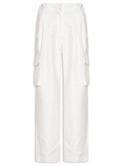 Calça Feminina com linho - Branco