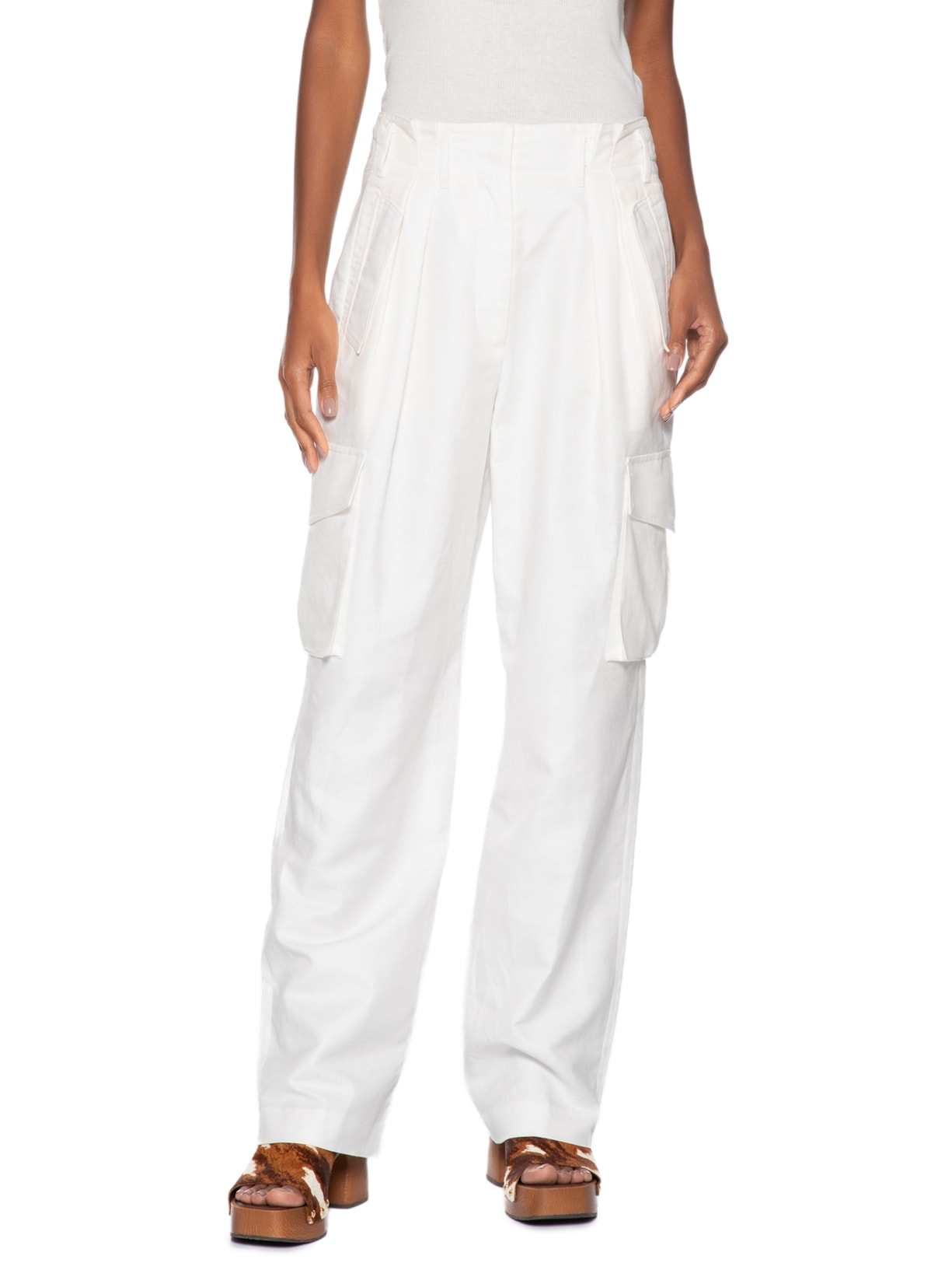 Calça Feminina com linho Branco Animale