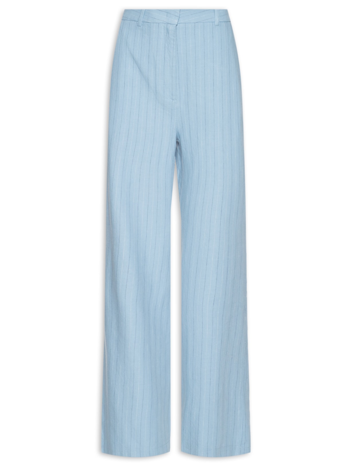 Calça Feminina Com Listras Finas - Azul