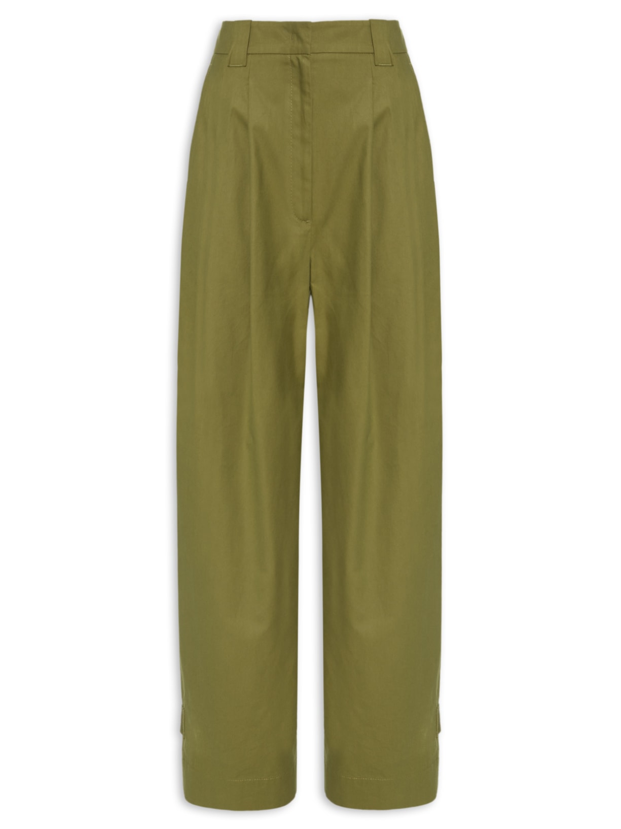 Calça Feminina Com Martinhale Na Barra - Verde