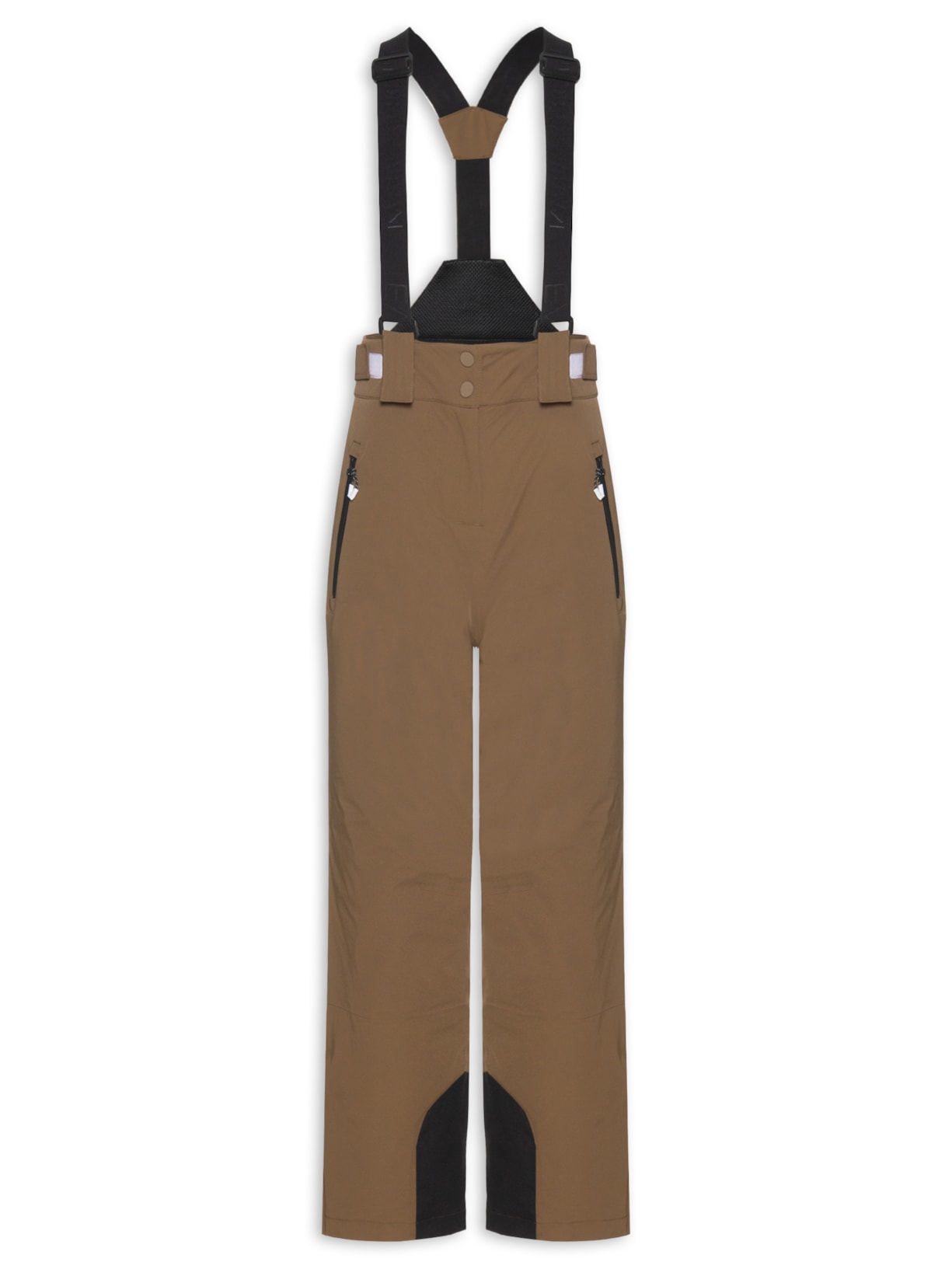 Calça Feminina Com Suspensório Marrom Ea7 Emporio Armani