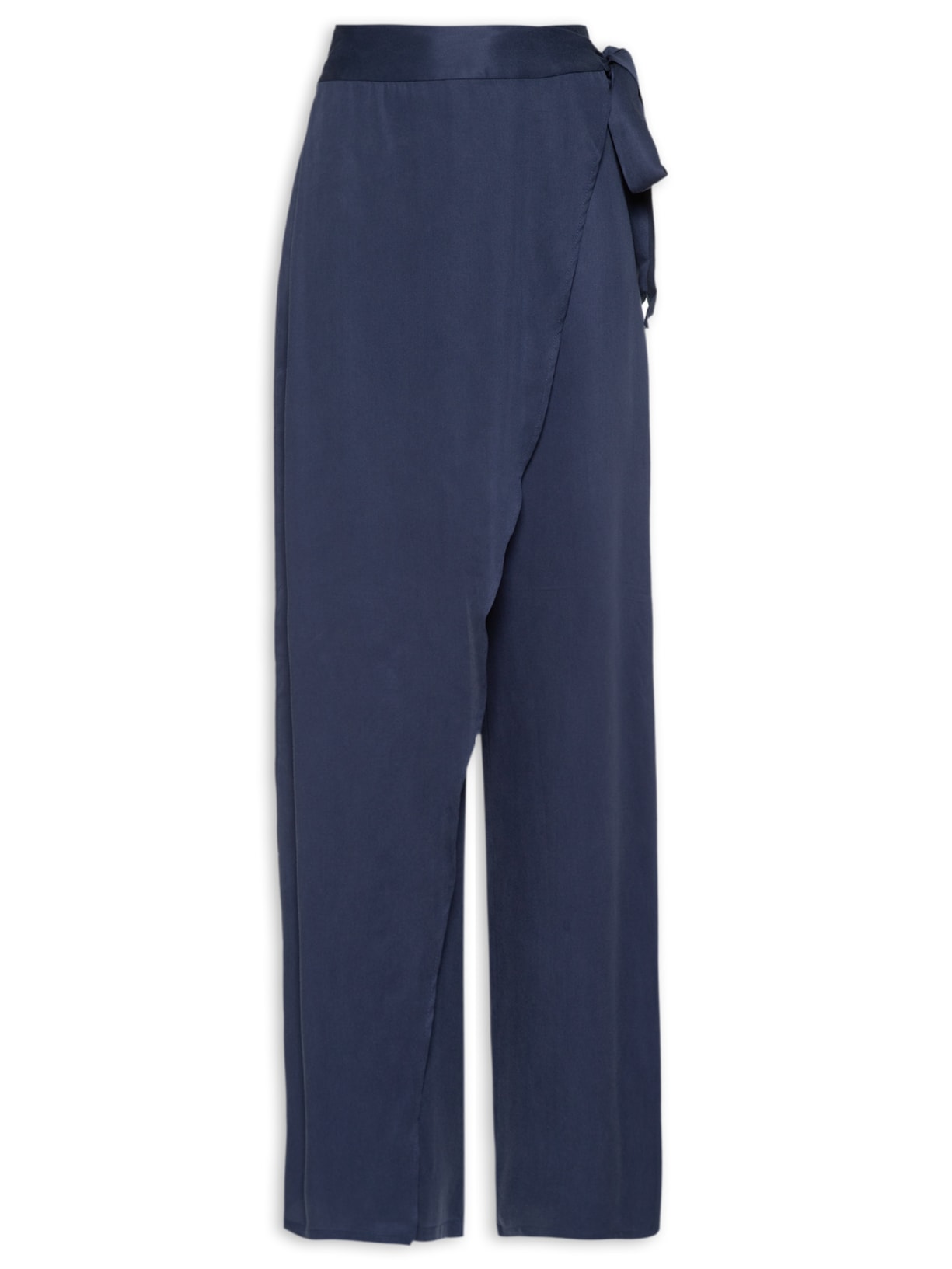 Calça Feminina Com Transpasse Lateral - Azul