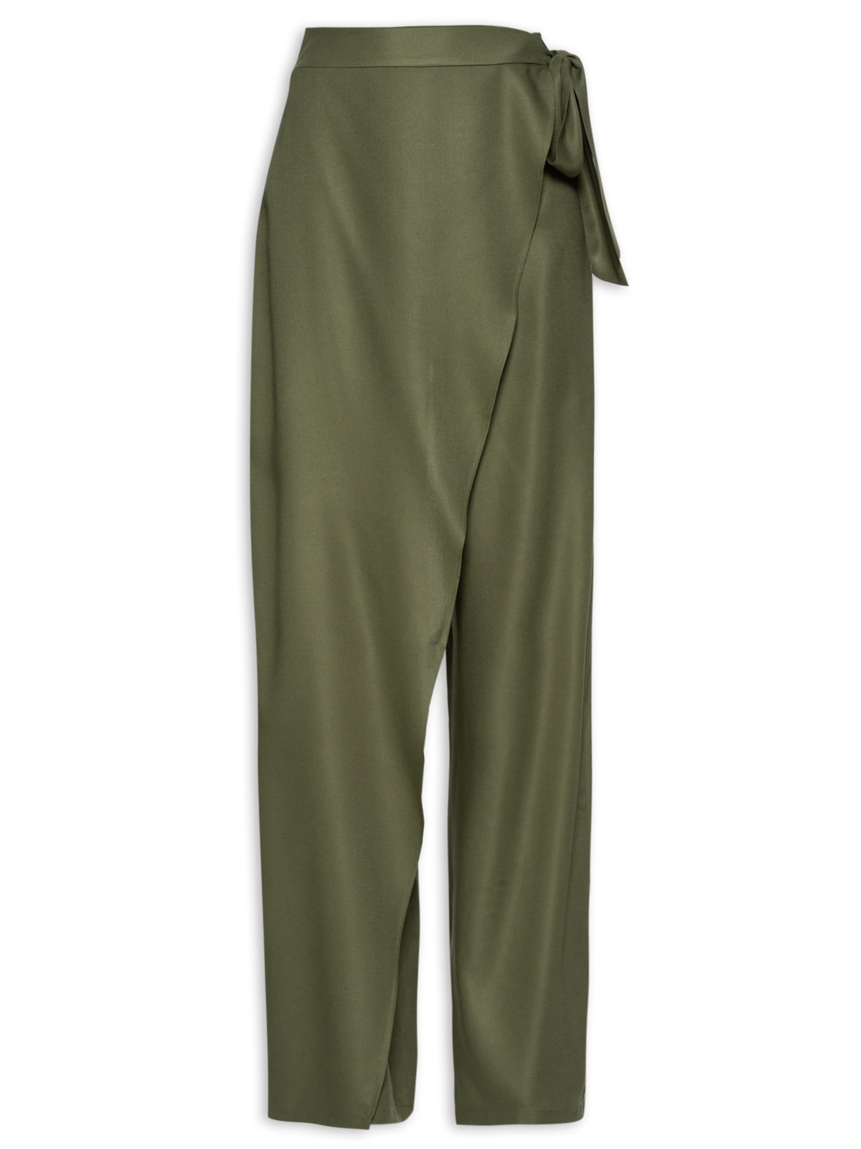 Calça Feminina Com Transpasse Lateral - Verde