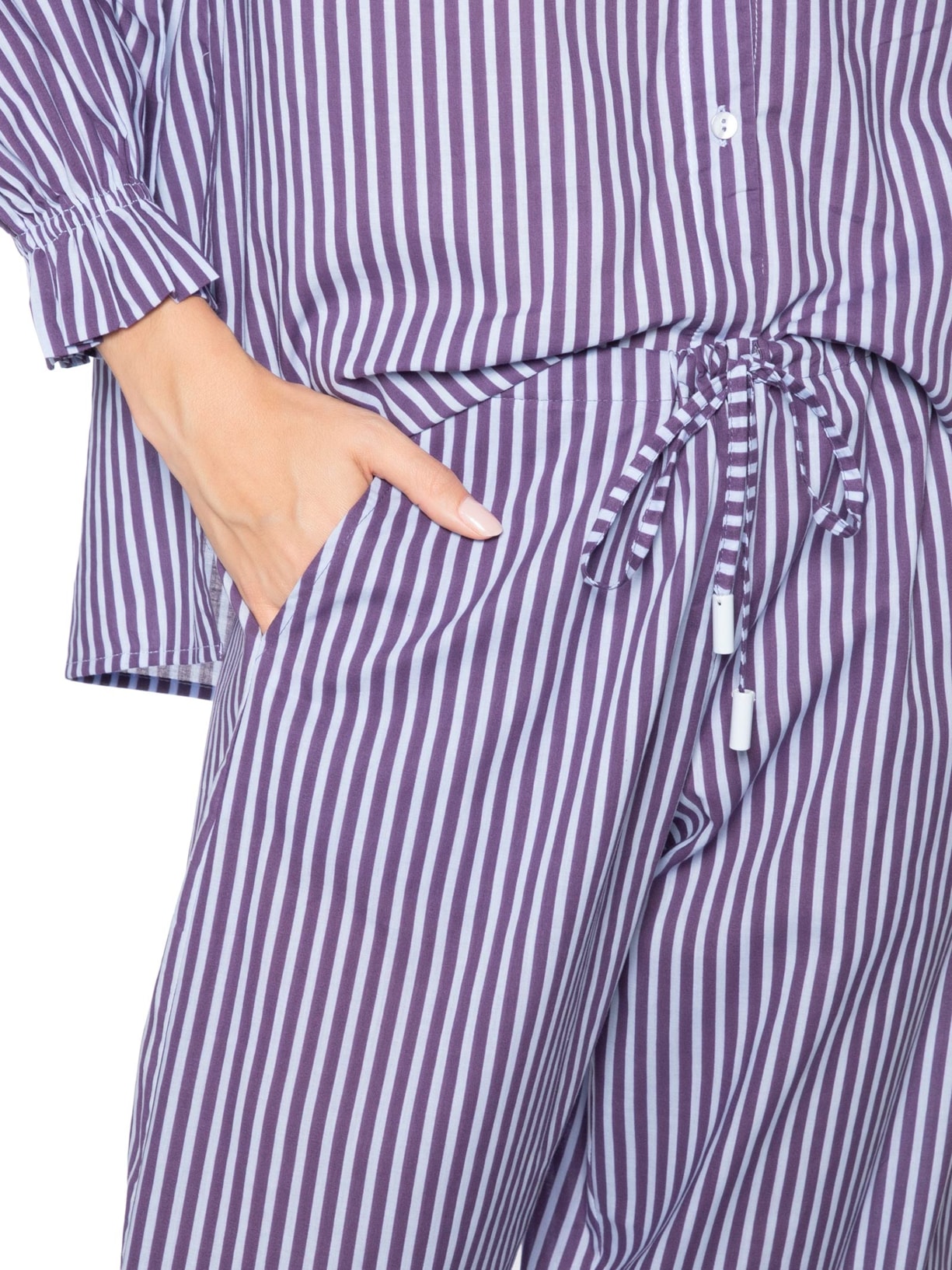 Calça Feminina Comfy Listrada Azul Animale