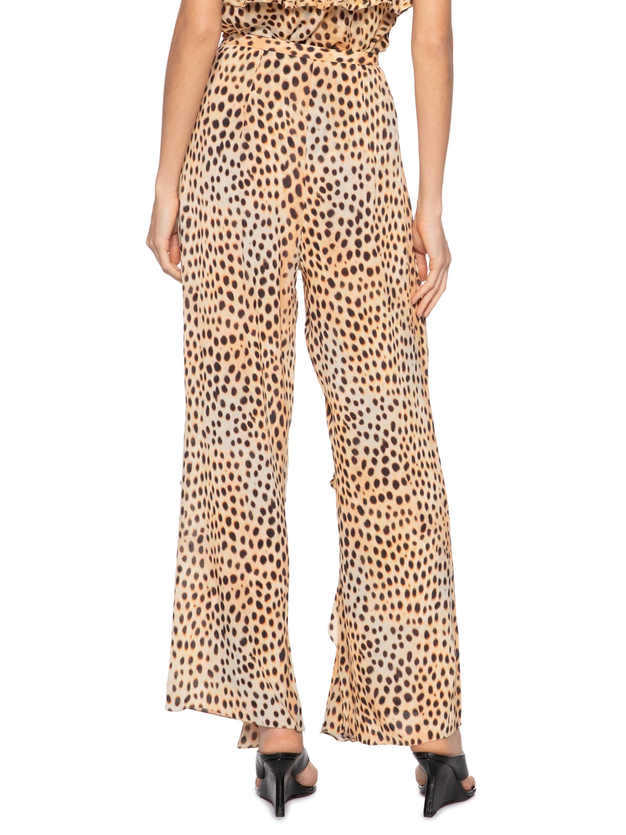 Calça Feminina Concept Marrom Onça Oasis Animal Print  Animale