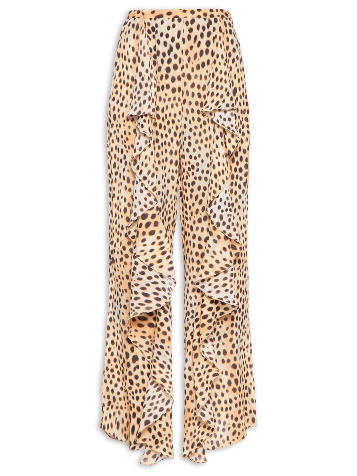 Calça Feminina Concept Marrom Onça Oasis Animal Print  Animale
