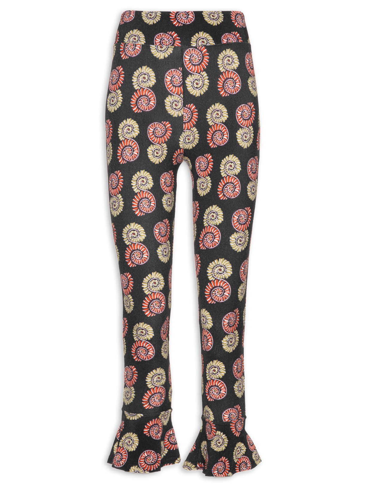 Calça Feminina Corsário Estampado Conchas Joanne - Preto