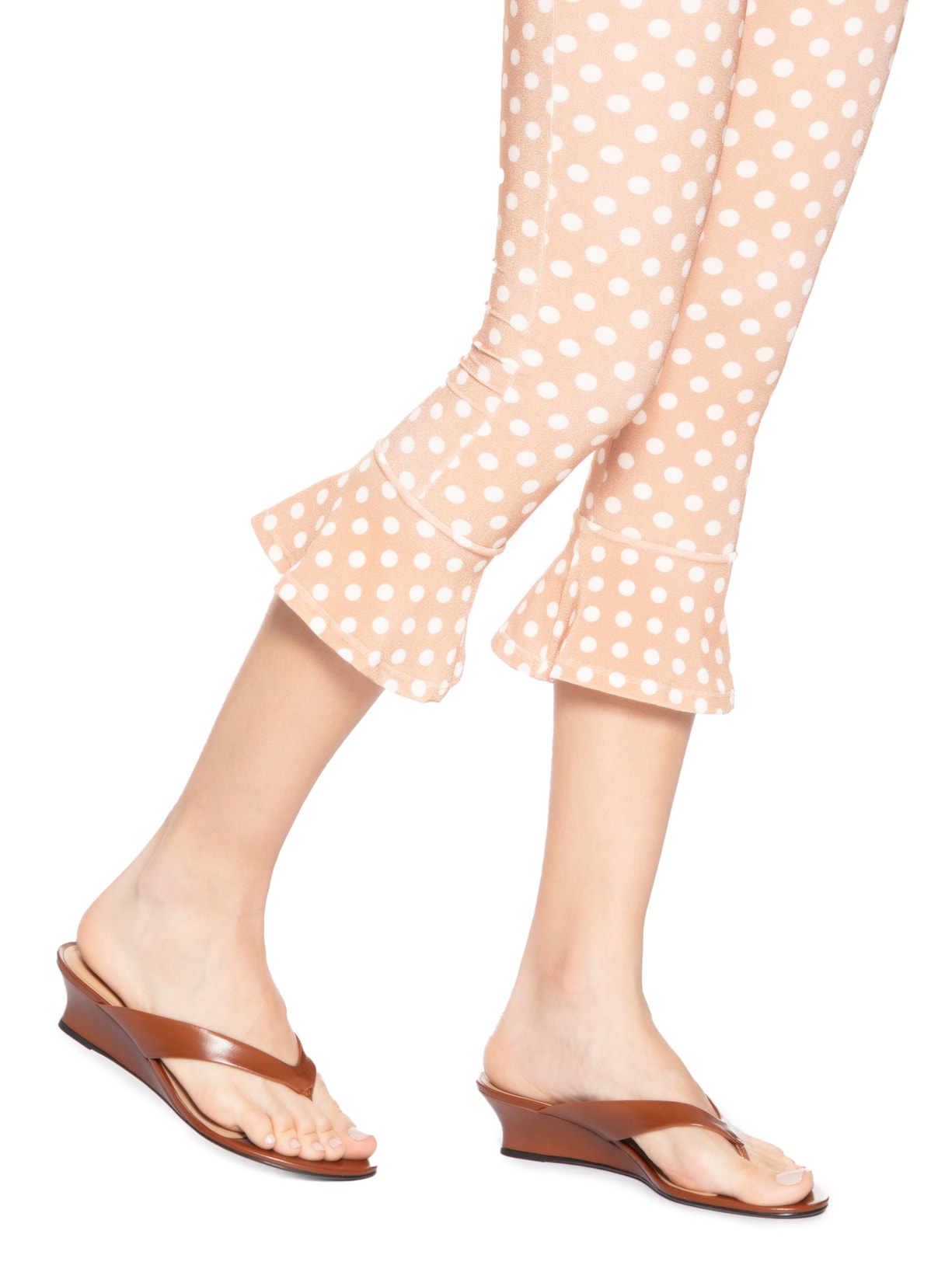 Calça Feminina Corsário Estampado Poá Joanne Marrom Shop2gether + August Swim