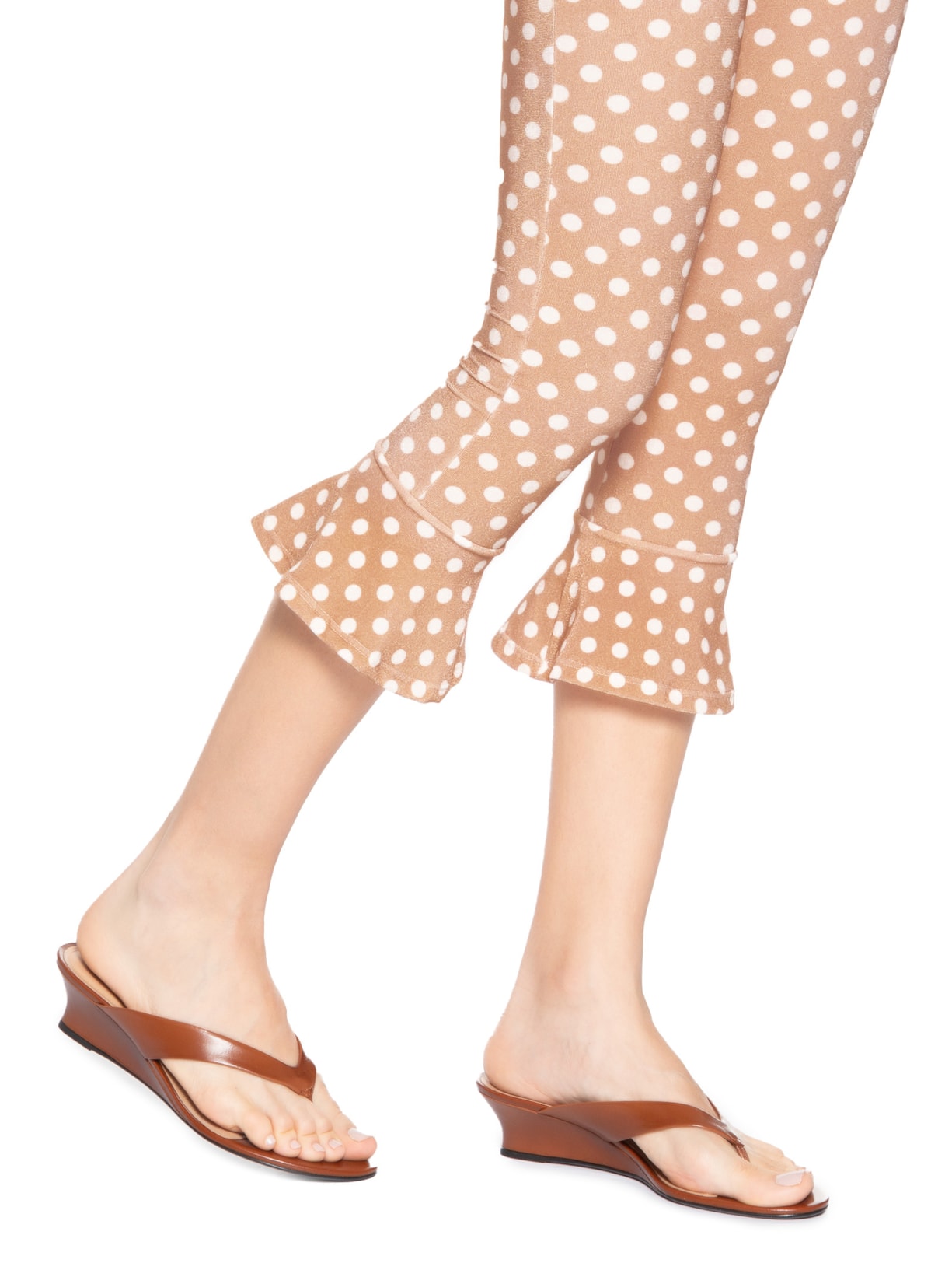 Calça Feminina Corsário Estampado Poá Joanne Marrom Shop2gether + August Swim