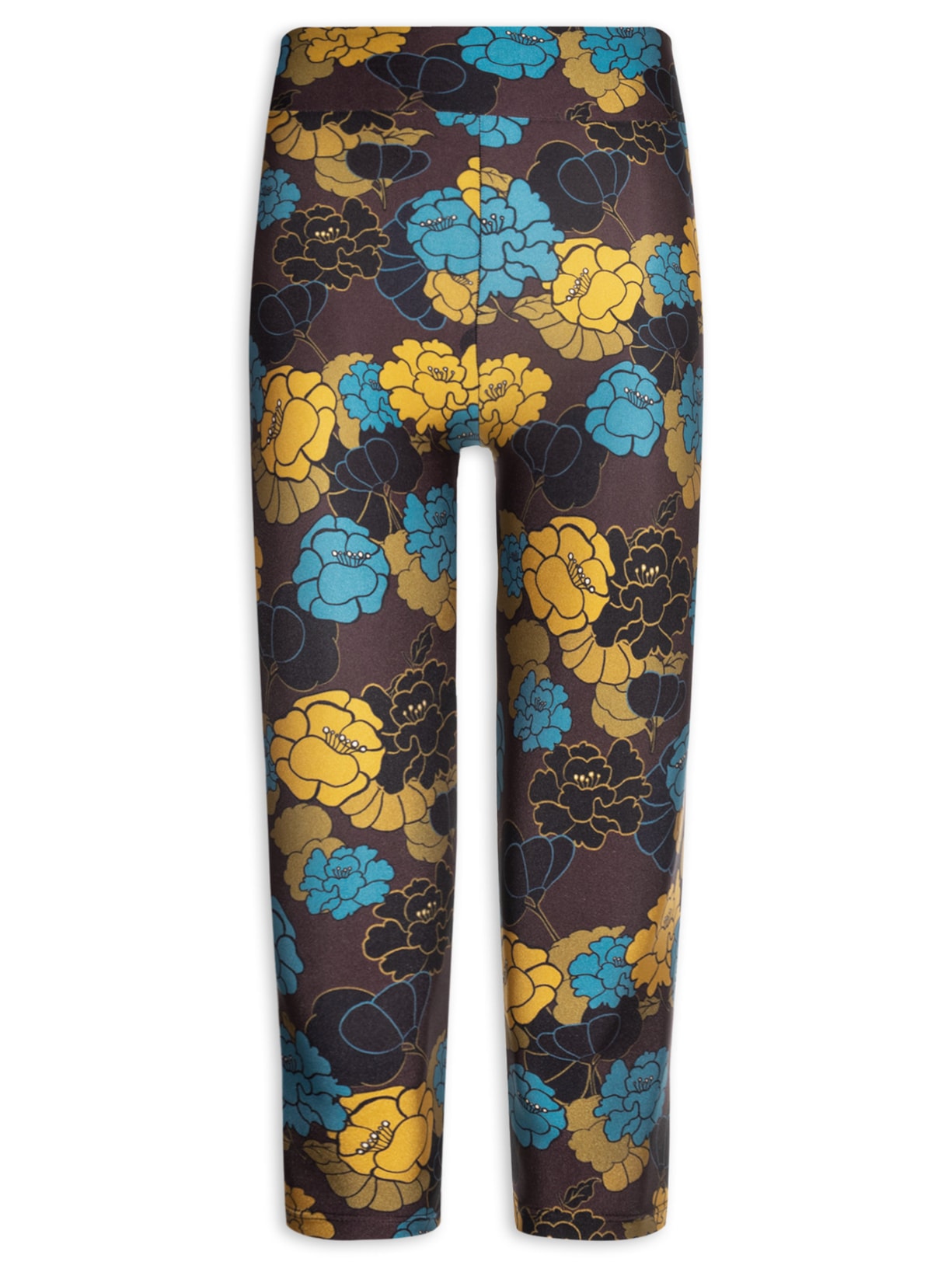Calça Feminina Corsário Mel Floral Bloom Azul August Swim