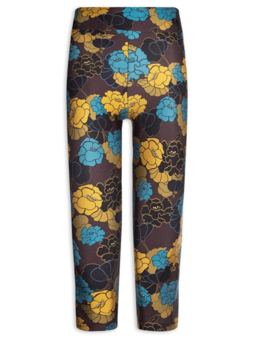 Calça Feminina Corsário Mel Floral Bloom - Azul