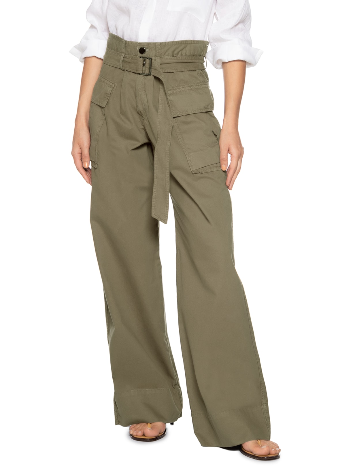 Calça Feminina Cós Duplo Kahn Marrom Animale