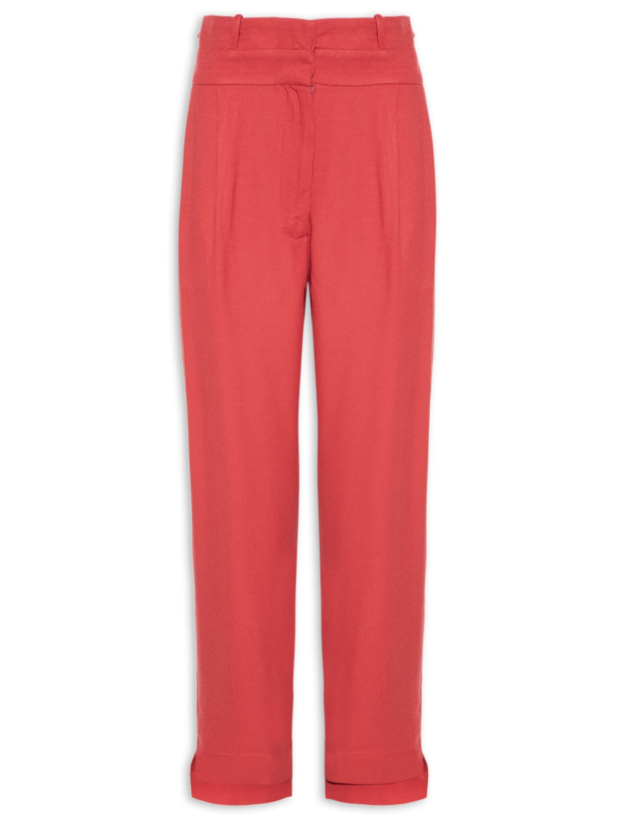 Calça Feminina Cós Duplo - Vermelho