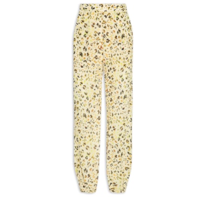 Calça Feminina Cós Elástico Aquarela Biscoito - Amarelo