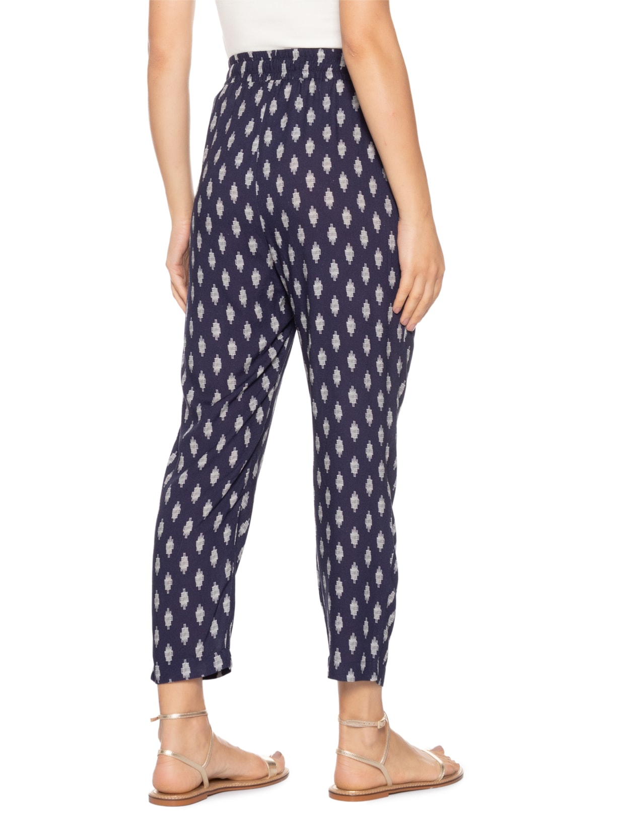 Calça Feminina Cós Elástico Azul Lenny Niemeyer