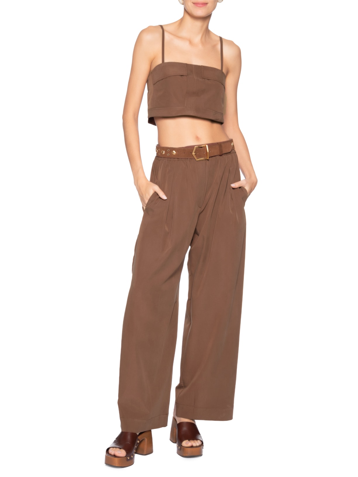 Calça Feminina Cós Elástico Choco – Marrom Animale