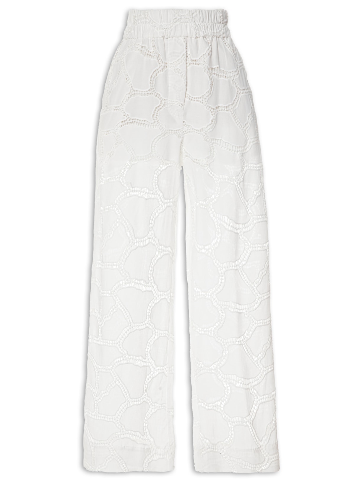 Calça Feminina Cós Elástico De Laise - Branco