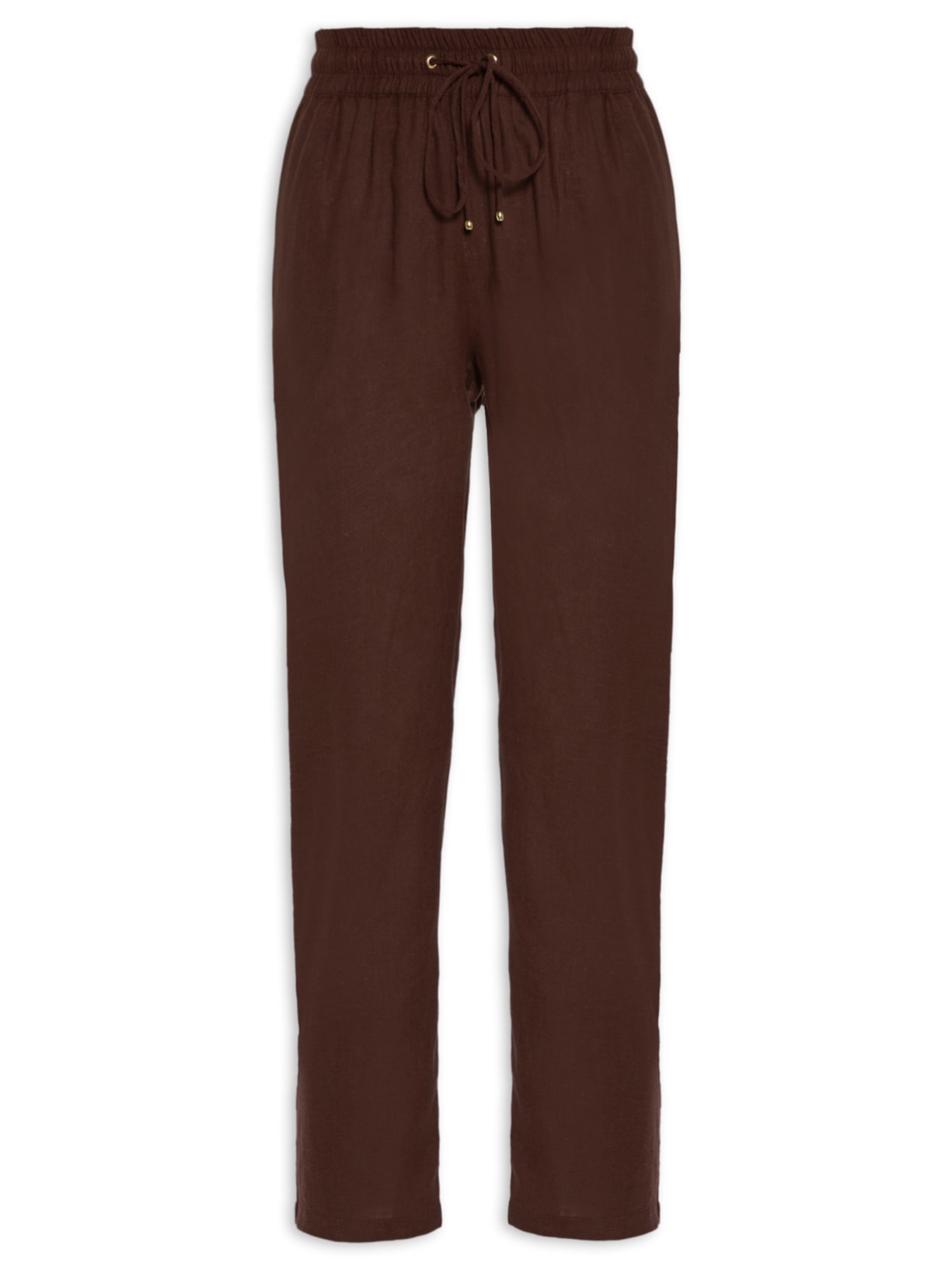 Calça Feminina Cós Elástico - Marrom
