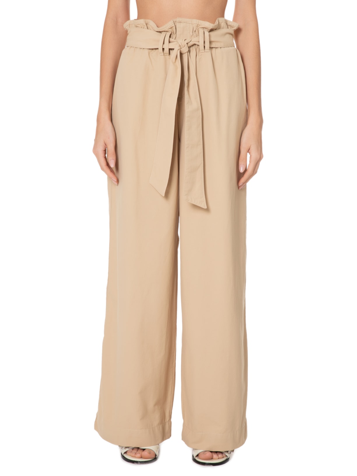 Calça Feminina Cós Faixa Reta Bege  Farm