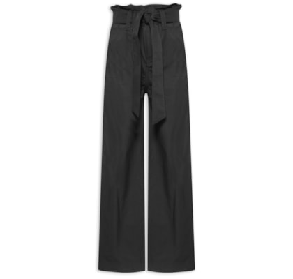 Calça Feminina Cós Faixa Reta - Preto