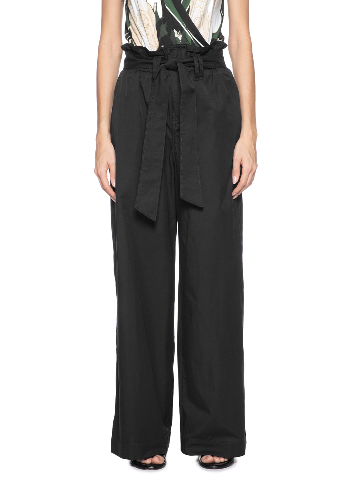 Calça Feminina Cós Faixa Reta Preto Farm