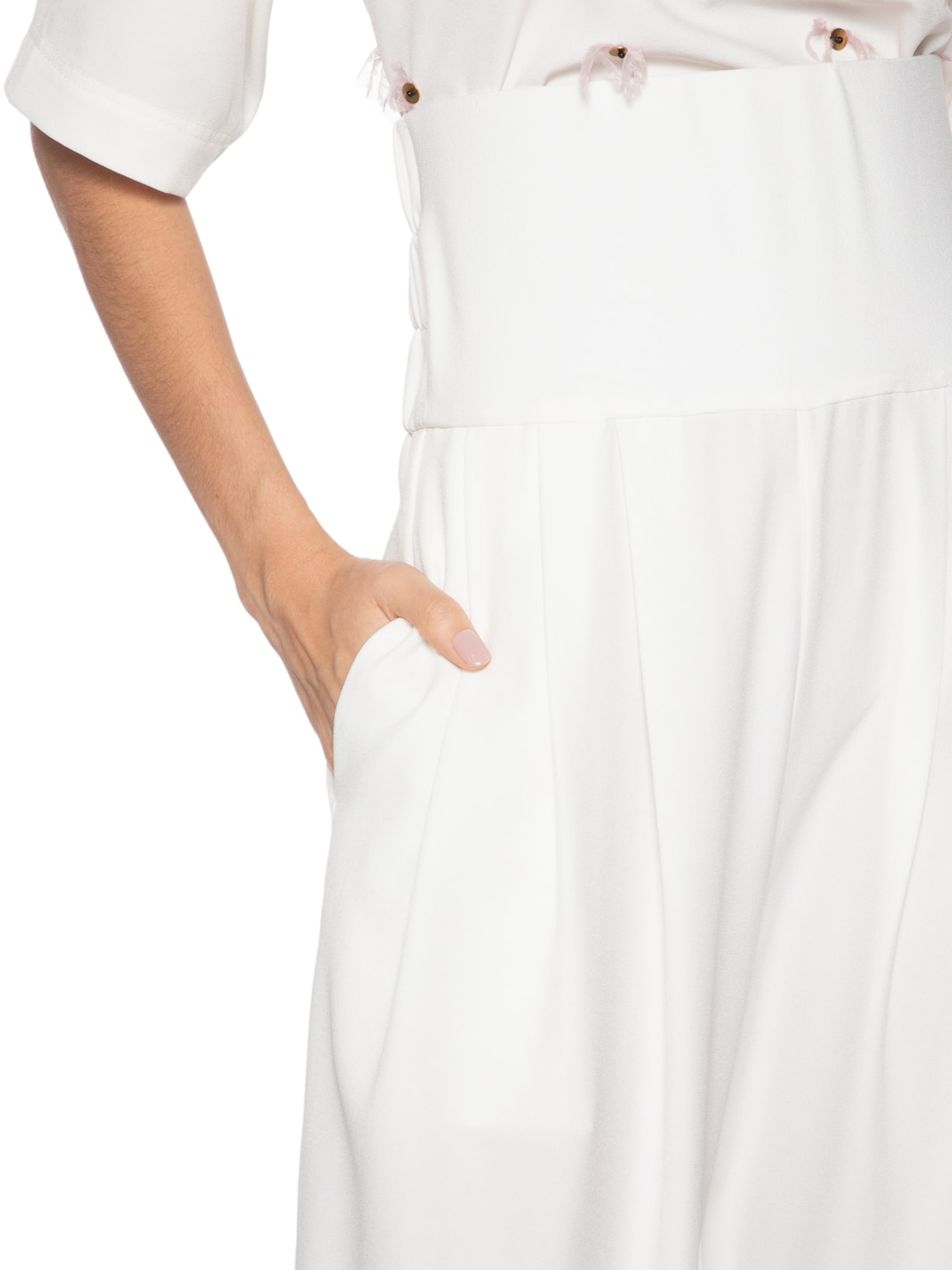 Calça Feminina Cós Largo Branco Vico Studio