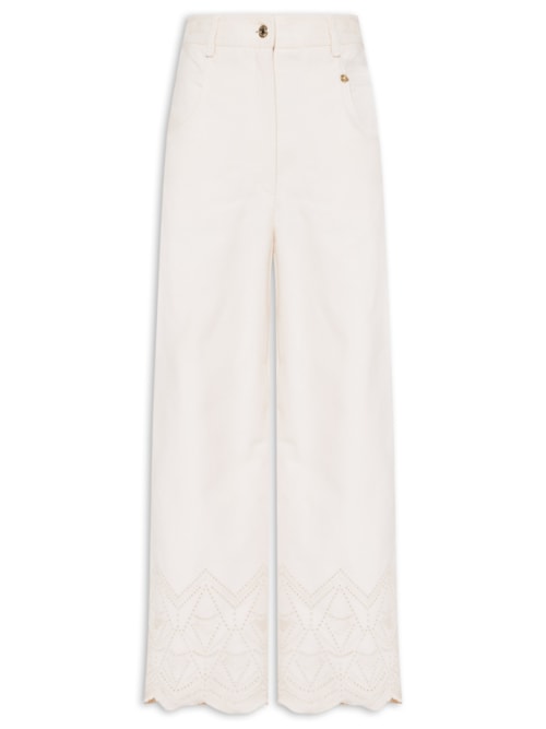 Calça Feminina Cotton Fantasy Flor - Bege