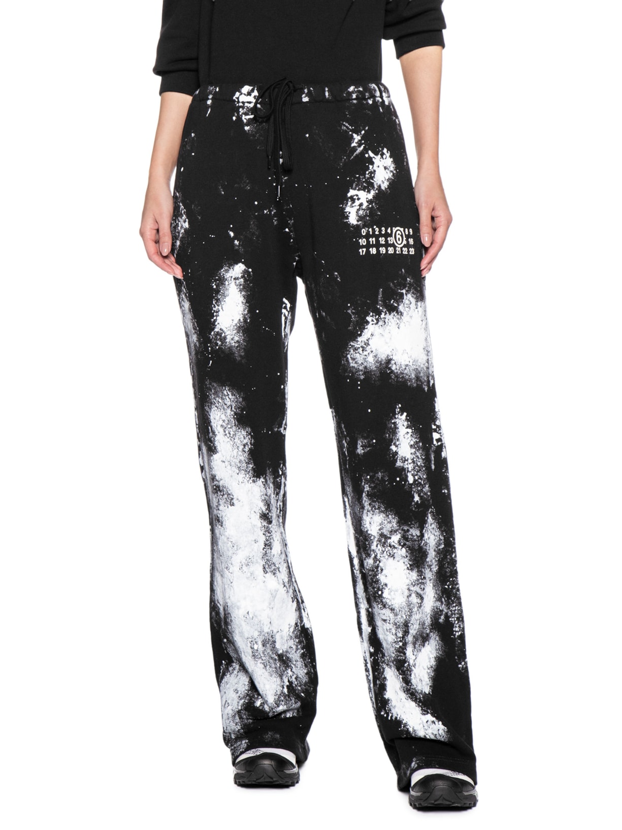Calça Feminina Cotton Jogging Trousers – Preto Mm6 Maison Margiela