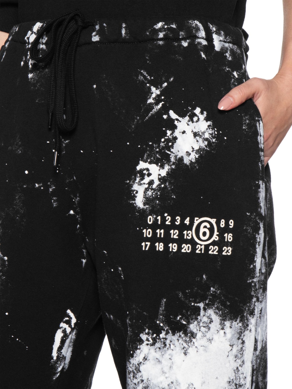 Calça Feminina Cotton Jogging Trousers – Preto Mm6 Maison Margiela